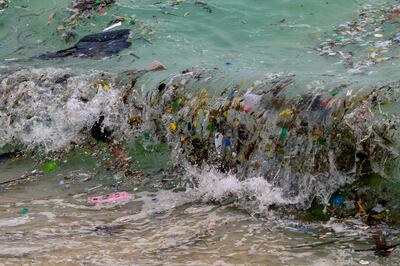 Rubbish washes up in Ko Samui, Thailand. A study in Australia has found plastic pollution is damaging birds’ digestive tracts. AFP