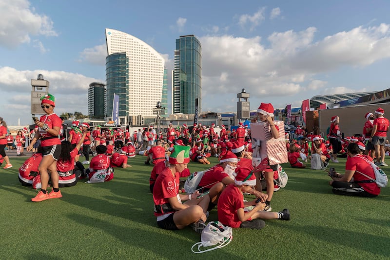 The Dubai Festival City Santa Fun Run.
Antonie Robertson/The National



