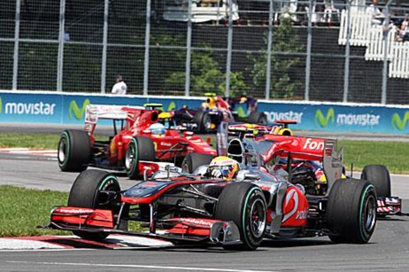 Lewis Hamilton drives in his MP4-25 last year. The car's newer version has failed to match the expectations in the early tests this year.