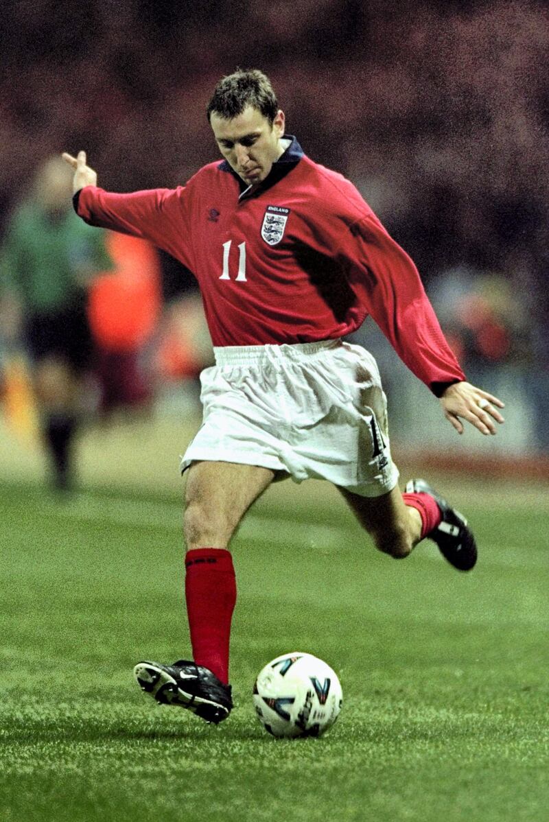 23 Feb 2000:   Jason Wilcox of England in action during the match between England and Argentina in an international friendly at Wembley Stadium, London. The match ended 0-0. \ Mandatory Credit: Clive Brunskill /Allsport