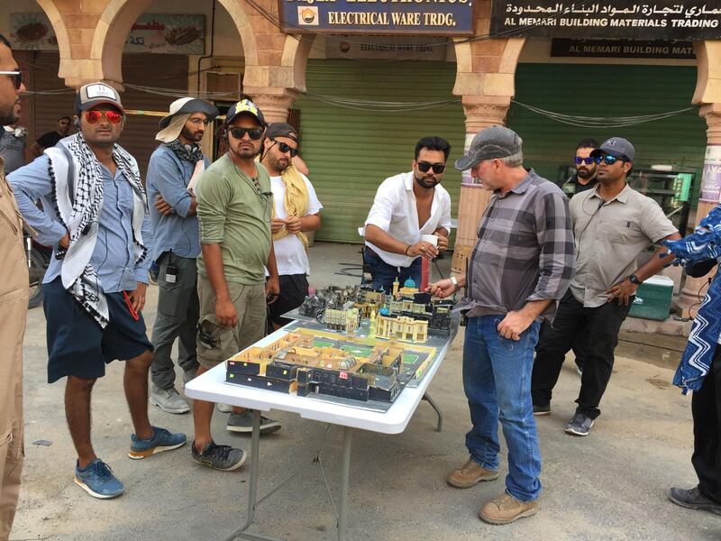 Tom Struthers on the set of Tiger Zinda Hai which filmed in Abu Dhabi in 2017. Courtesy Tom Struthers