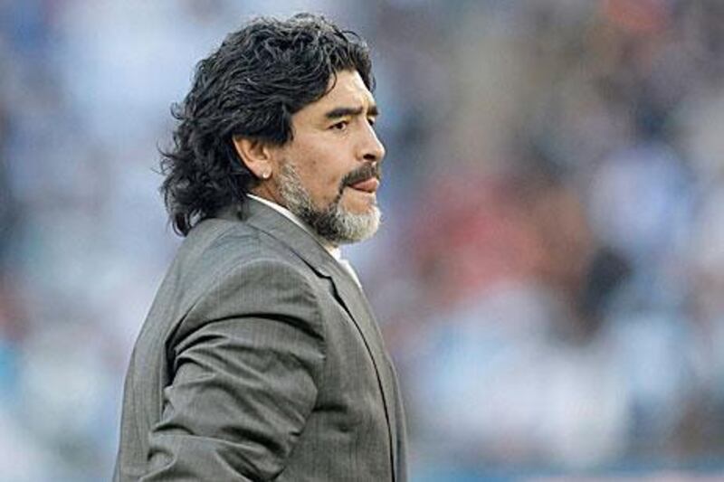 Fans in the UAE have been waiting for Diego Maradona's arrival since he was unveiled as Al Wasl coach in June.