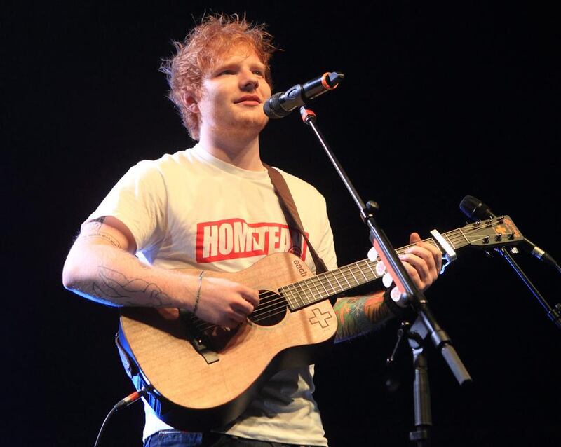 English singer songwriter Ed Sheeran performs at the University of Delaware. AP