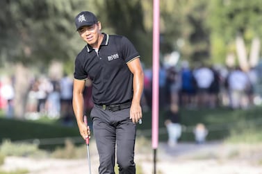 DUBAI, UNITED ARAB EMIRATES. 25 JANUARY 2020. Omega Dubai Desert Classic, Day Three. Player Ashun Wu. (Photo: Antonie Robertson/The National) Journalist: John McAuley. Section: Sports.