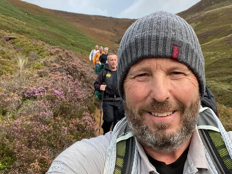 Andy Phillips training for the Walking With The Wounded 400km hike across Wales and England