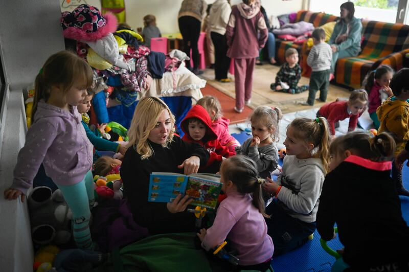 Millions of Ukrainian children have been displaced by the Russian invasion. AFP