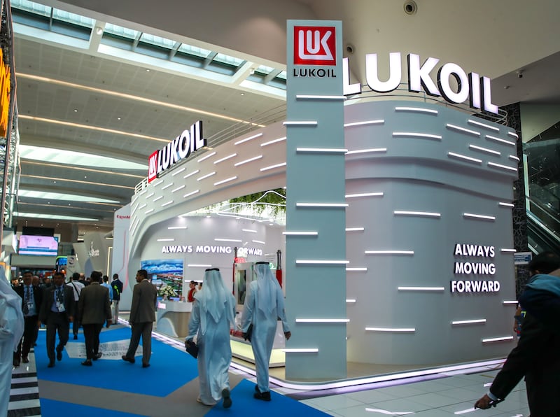The Lukoil stall at Adipec 2023