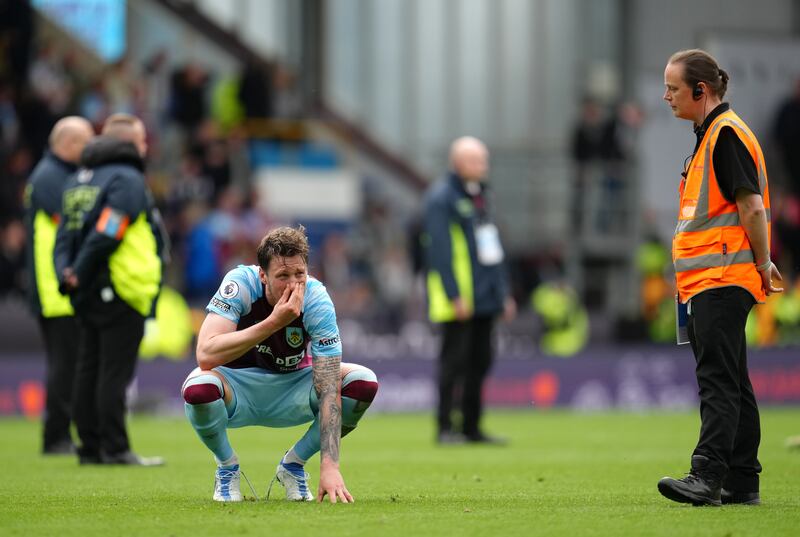 Burnley's Wout Weghorst after the match. PA