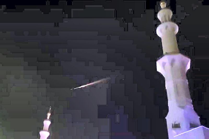 The object, as seen over Sheikh Zayed Mosque. Courtesy Kat Risner.