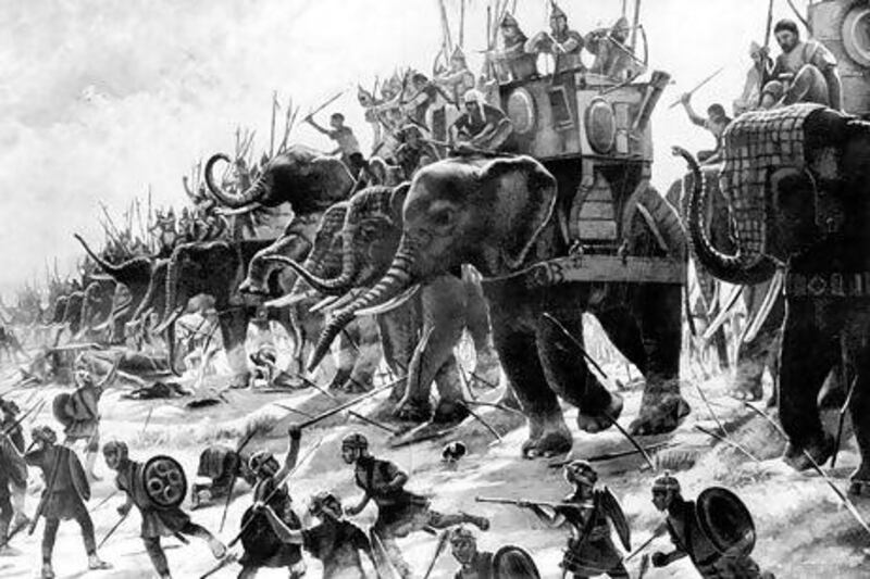 Hannibal's elephant riding Carthaginian army inflicted defeats on the Romans even when heavily outnumbered. Time Life Pictures / Getty Images
