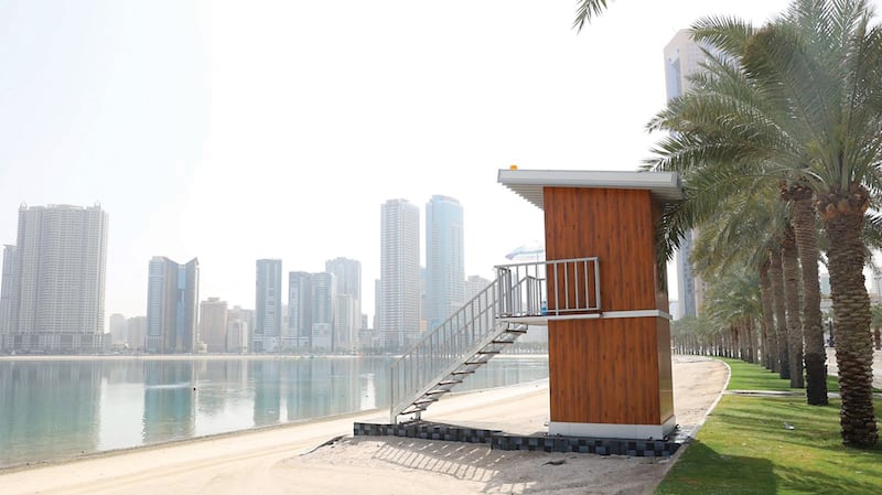 Sharjah Municipality has installed seven cabins on Al Khan and Al Mamzar beaches for lifeguards, to try to ensure the safety of swimmers and beachgoers. Photo: Sharjah Municipality