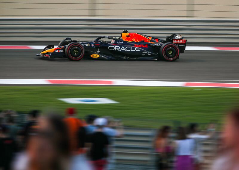 Abu Dhabi Grand Pix 2022 Formula 1 second practice session. Max Vertappen of Red Bull in action. Victor Besa / The National