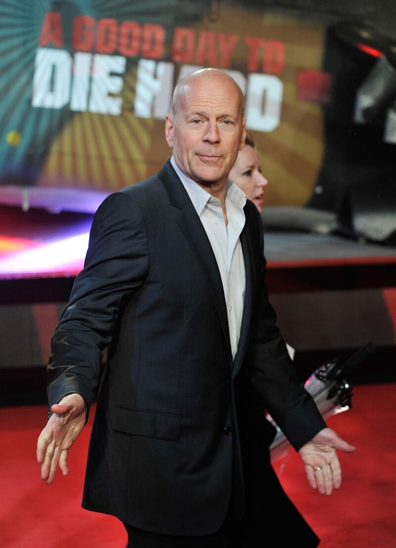 LONDON, ENGLAND - FEBRUARY 07:  Bruce Willis attends the UK Premiere of 'A Good Day To Die Hard' at Empire Leicester Square on February 7, 2013 in London, England.  (Photo by Gareth Cattermole/Getty Images)