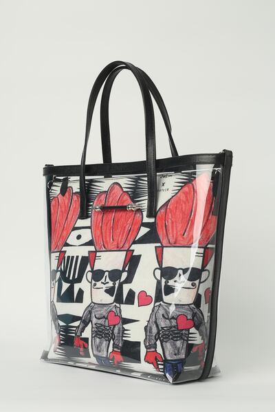 A handout photo of Johnny Breaker tote from Future Nostalgia collection (Courtesy: Okhtein) *** Local Caption ***  al21au-style-okhtein03.jpg