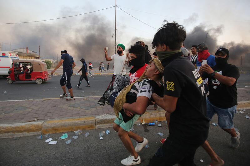 Violence flares during the demonstration against state corruption, failing public services and unemployment. AFP