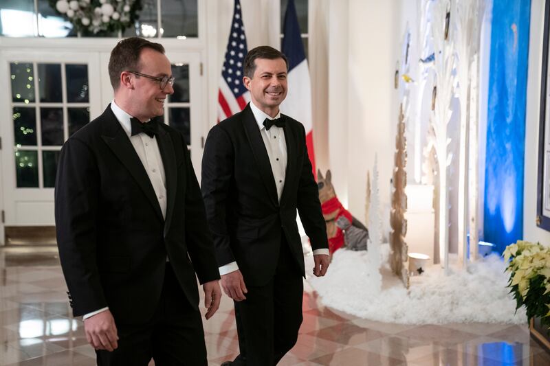 Peter Buttigieg, Secretary of Transportation, and Chasten Glezman Buttigieg. EPA