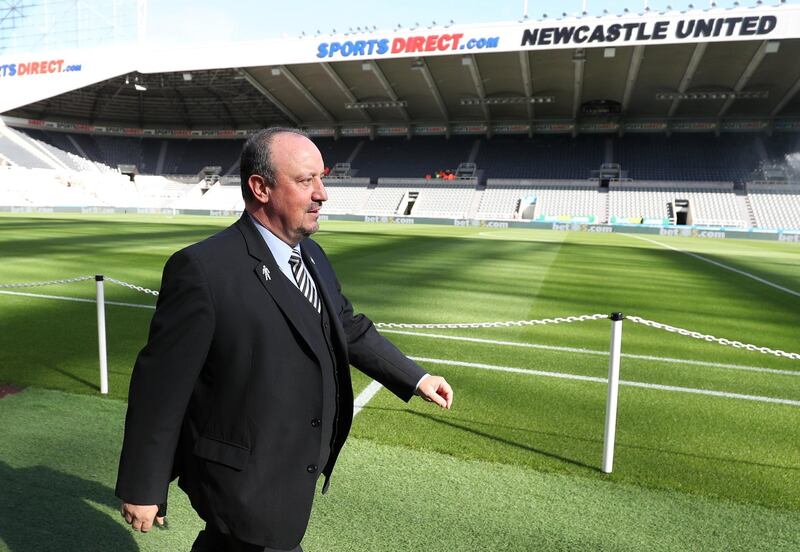 Soccer Football - Premier League - Newcastle United v Leicester City - St James' Park, Newcastle, Britain - September 29, 2018  Newcastle United manager Rafael Benitez   REUTERS/Scott Heppell  EDITORIAL USE ONLY. No use with unauthorized audio, video, data, fixture lists, club/league logos or "live" services. Online in-match use limited to 75 images, no video emulation. No use in betting, games or single club/league/player publications.  Please contact your account representative for further details.