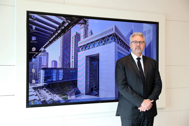 DUBAI,  UNITED ARAB EMIRATES , JUNE 18 – 2019 :- Jacques Visser, DIFC Authority Chief Legal Officer at his office in DIFC in Dubai . ( Pawan Singh / The National ) For Business. Story by Nada El Sawy 