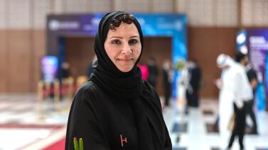 Princess Dr Haya bint Khaled was speaking about longevity science during Abu Dhabi Healthcare Week. Victor Besa / The National