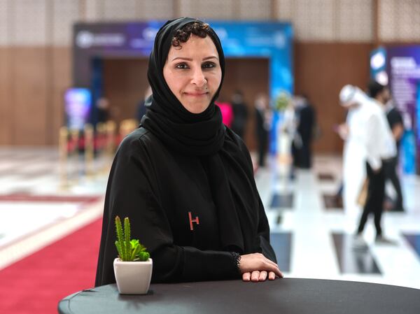 Princess Dr Haya bint Khaled spoke during Abu Dhabi Healthcare Week. Victor Besa / The National