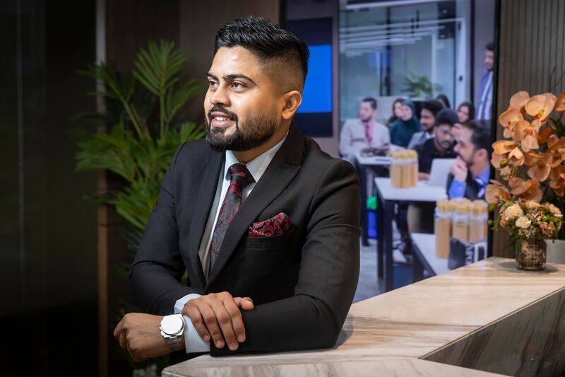 Shubham Hunda, co-founder and managing partner of Money Plant Real Estate, says people should save up to 15 per cent of their salary. Antonie Robertson / The National