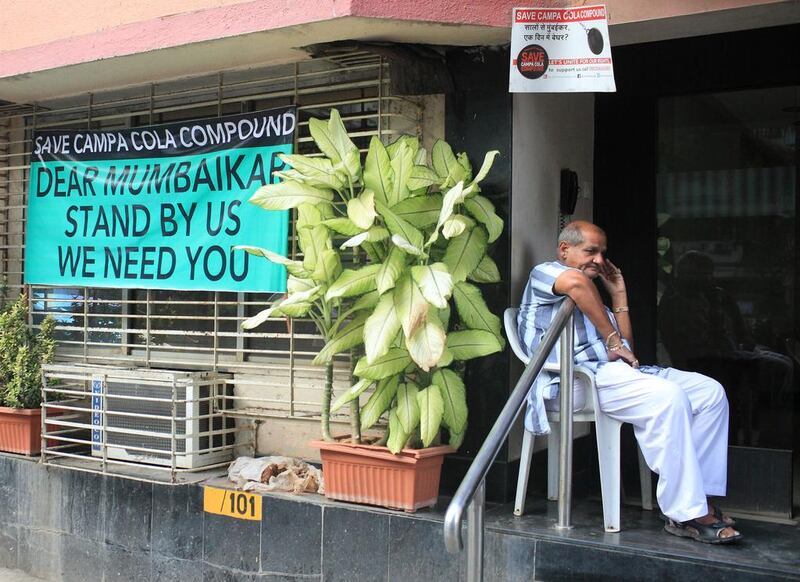 Mumbai authorities had declared that some 100 apartments in the seven-building Campa Cola residential compound had been built illegally, because they had been constructed beyond five storeys, ordered these portions of the towers to be demolished. Subhash Sharma for The National