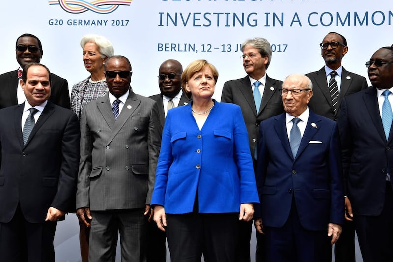 Essebsi attends a two-day G20 Africa partnership investment conference in Berlin on June 12, 2017. aFP