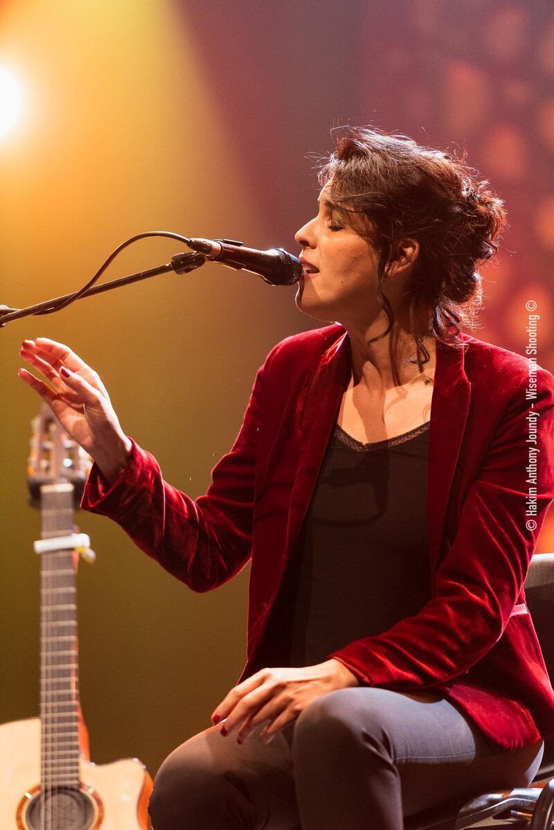 Caption: Algerian singer-songwriter Souad Massi performs at the Mawazine Festival in Rabat Morocco.   Courtesy: Hakim Joundy
