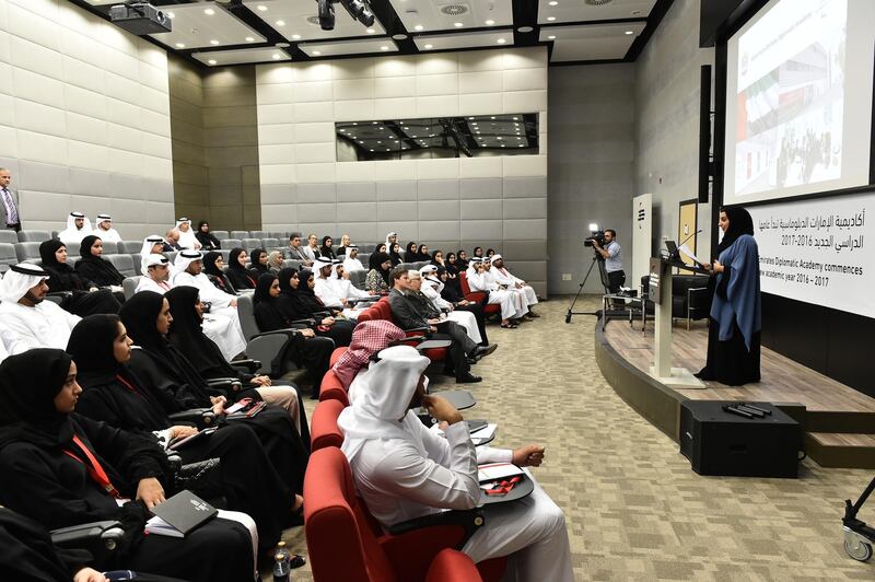 August 24, 2016 - Provided photo Emirates Diplomatic Academy commences new academic year with student orientationCourtesy Emirates Diplomatic Academy  *** Local Caption ***  PHS_8595.JPG