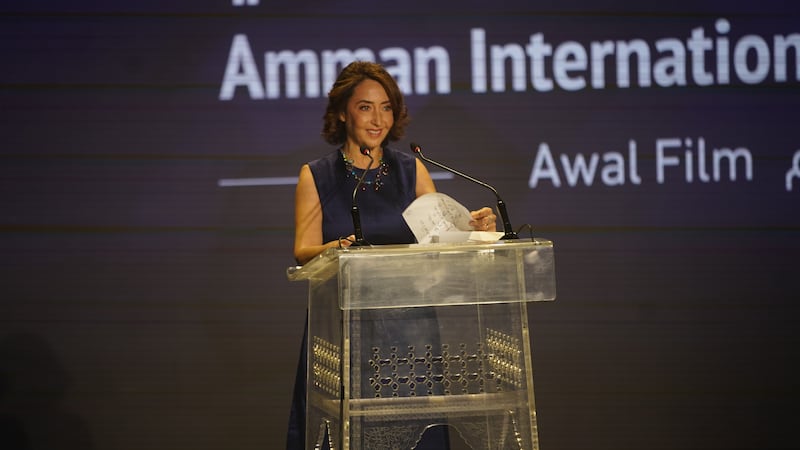 Festival president Princess Rym al-Ali delivering the opening speech.