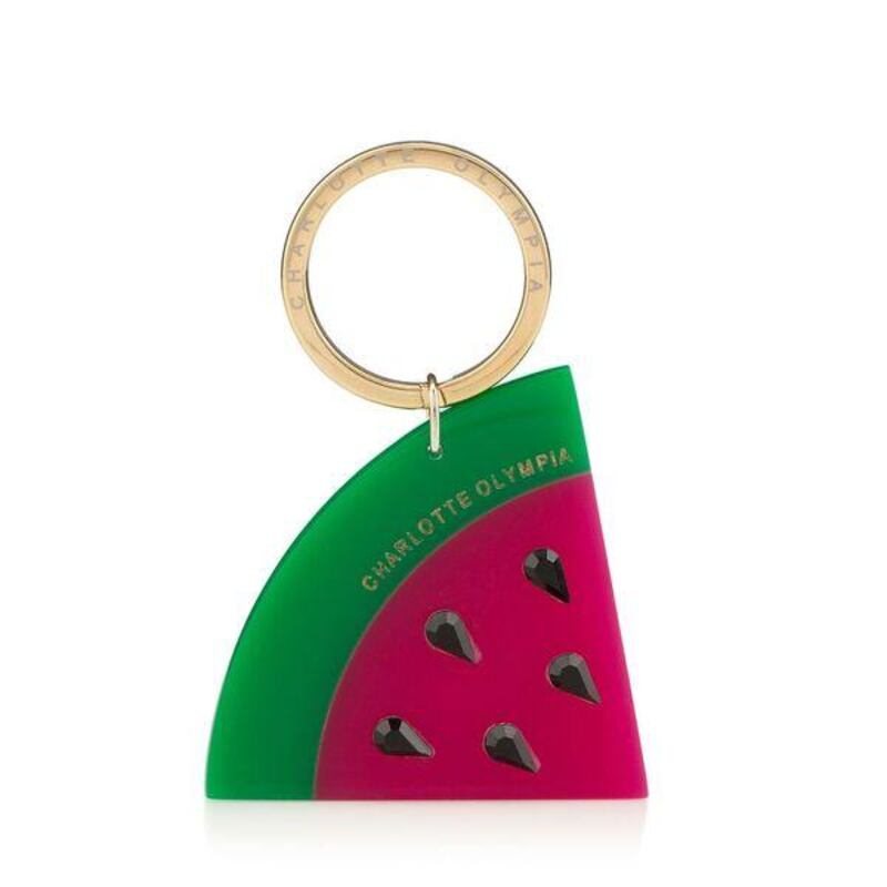 Handout of SS17 collection by Charlotte Olympia. Courtesy Charlotte Olympia *** Local Caption ***  AL09 ADU blog_Charlotte Olympia Watermelon Key Ring AED 600.jpg