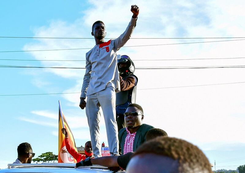Bobi Wine campaigns near Kampala, Uganda, November 30, 2020. Reuters
