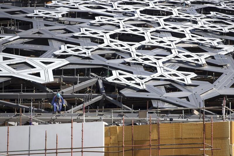 10. The cladding in place on the roof of Louvre Abu Dhabi.