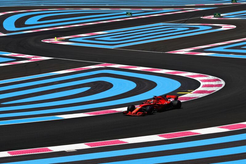 Sebastian Vettel takes part in practice for the French Grand Prix. Getty Images