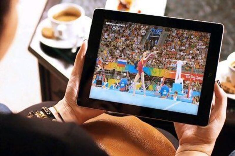 OSN Play app shows the London Olympics on an iPad. Courtesy OSN
