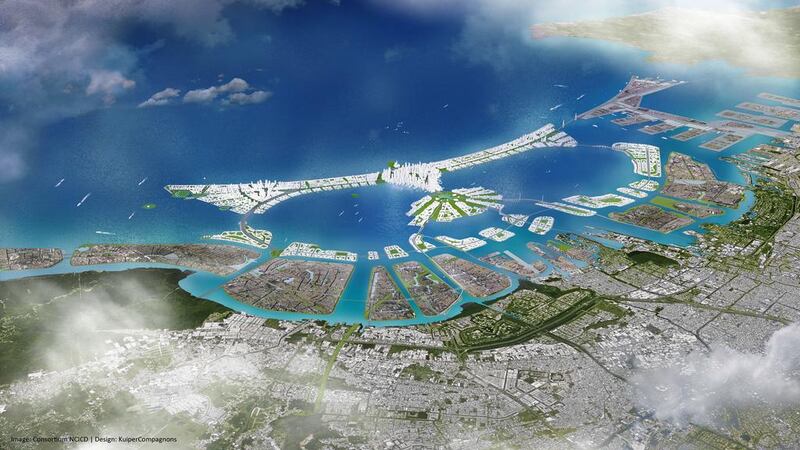 Rendering of the Garuda project in Jakarta. Image by consortium NCICD, design KuiperCompagnons