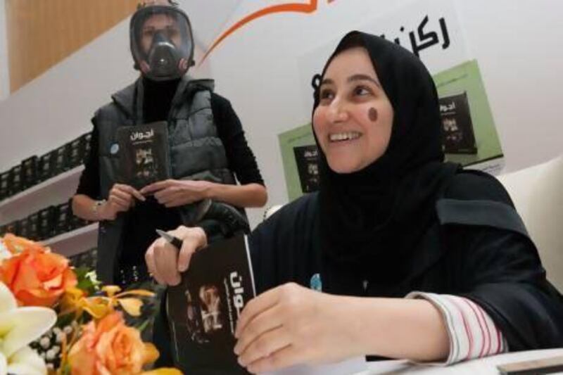 Noura Al Noman at the launch of her young adult novel Ajwan at the Sharjah International Book Fair last year. Duncan Chard for The National