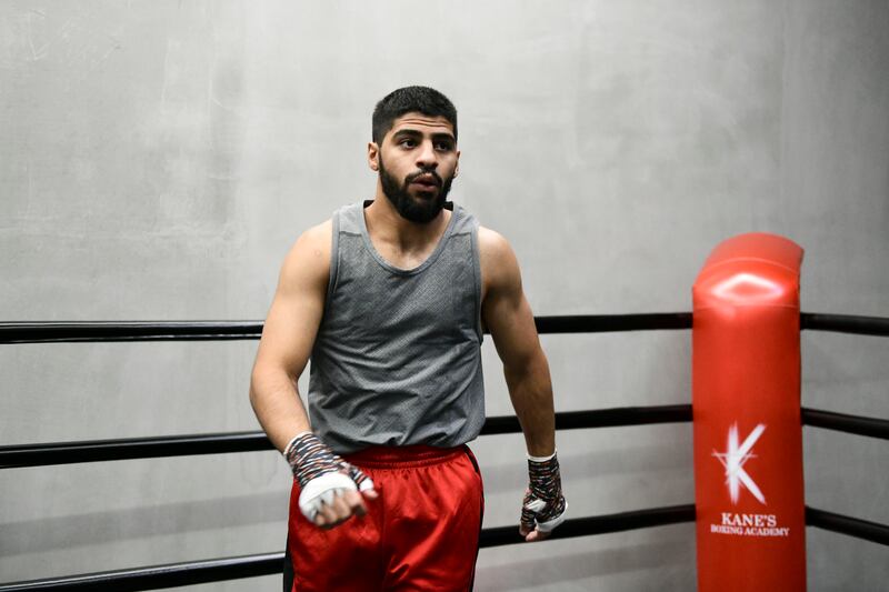 Majid Al Naqbi trains at Kane's Boxing Academy in Abu Dhabi.