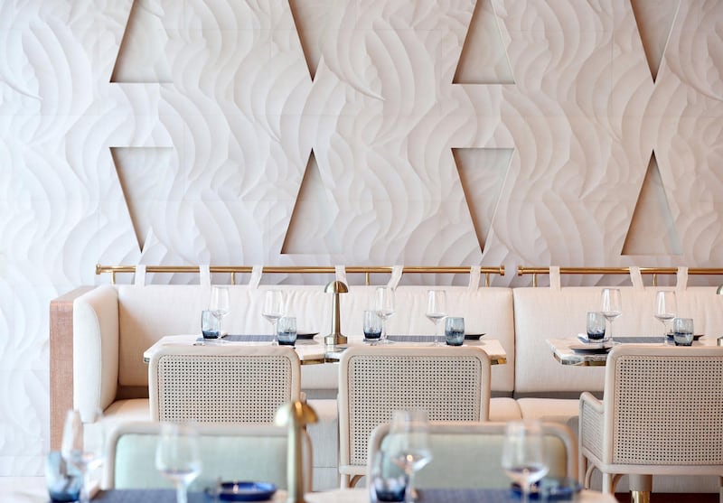Cordelia restaurant. First look at the new St Regis Dubai, The Palm on May 15th, 2021. Chris Whiteoak / The National. 
Reporter: Hayley Skirka  for Lifestyle