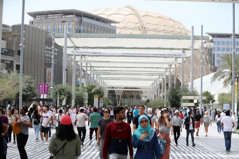 Bumper crowds flocked to Expo 2020 Dubai on Sunday on the event’s final weekend. All pictures: Chris Whiteoak