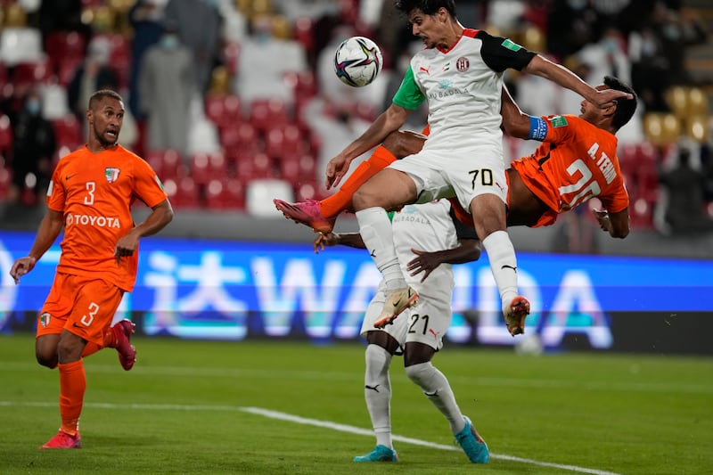 Ahmed Al Attas scores Al Jazira's second goal. AP