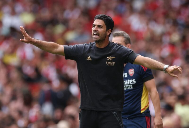 Arsenal manager Mikel Arteta watches the action.  Action Images