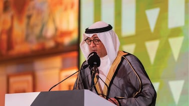 GCC Secretary General Jasem Al Budaiwi presents the group’s vision for regional security, in Riyadh. Photo: Gulf Co-operation Council Secretariat