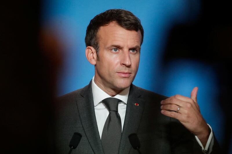 Emmanuel Macron speaks during the second day of the EU summit. Reuters