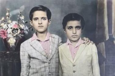 Saoud bin Khalid bin Khalid Al Qassimi (1939-2005), left, and his brother Dr Faisal Al Qassimi when they lived in Mumbai, India in the mid-1940s. Photo Courtesy: Sultan Sooud Al Qassemi