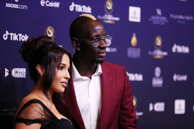 Montpellier and France defender Mamadou Sakho attends Dubai Globe Soccer Awards 2022. Chris Whiteoak / The National