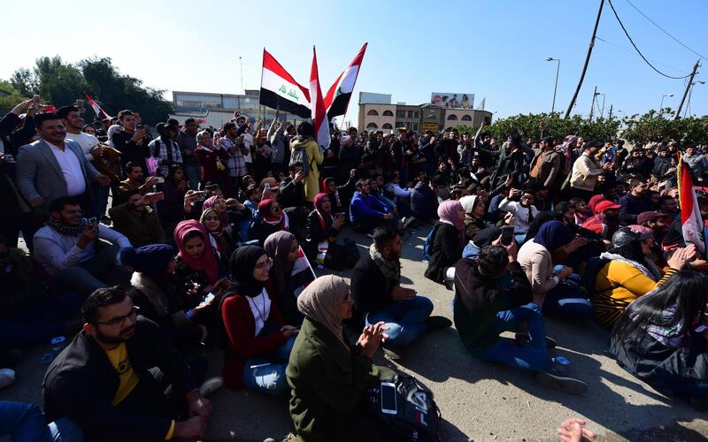 Thousands of Iraqi university students have gone on strike to support protesters against the Iraqi government corruption, which started since 01 October 2019.  EPA