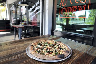 Dubai, United Arab Emirates - Reporter: Sophie Prideaux. Lifestyle. Food. Restaurant feature. Eat your way around JLT. A Vegie Premo pizza from Pitfire Pizza. Monday, January 18th, 2021. Dubai. Chris Whiteoak / The National