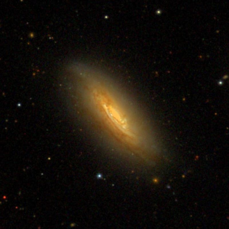 The IC 750 galaxy is about 45 million light years away from Earth. Sloan Digital Sky Survey