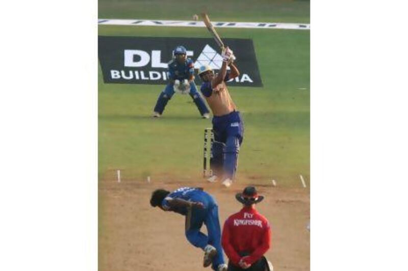 Yusuf Pathan, seen hitting a six in IPL action, has never played in a Test. Bhaskar Paul / India Today Group / Getty Images